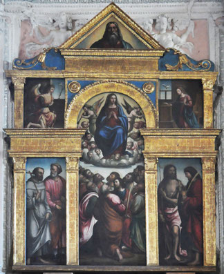 Canari - Eglise du couvent Saint François fondé en 1506 sous le pape Jules II - Triptyque de l'Assomption