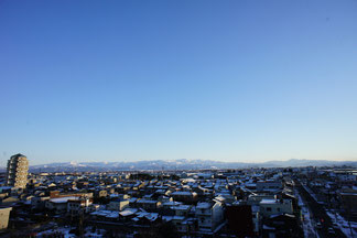 今日の展望室からの景色。空気が「きりり」としています