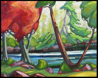 Noble rivière 16x20 huile sur toile