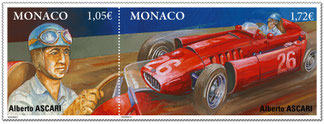 Ascari - Art-auto - Painting F1 - Ferrari D50- Grand-Prix Monaco