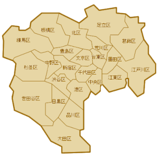 レスサポ24は東京23区に強いネットワークを持っています!
