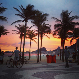 Copacabana beach, pictured from Leme