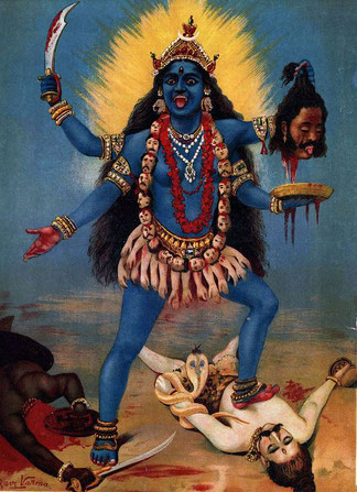 'Samhara Kali' by Raja Ravi Varma