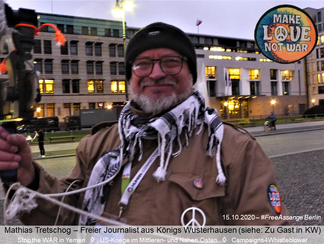 Zu Gast in KW - Mathias Tretschog - Freier Journalist und Gründer von Campaigs4Whistleblower, US-Kriege im Mittleren- und Nahen Osten sowie Stop the WAR in Yemen