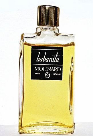MOLINARD - HABANITA : ANCIENNE MINIATURE AVEC ETIQUETTE NOIRE
