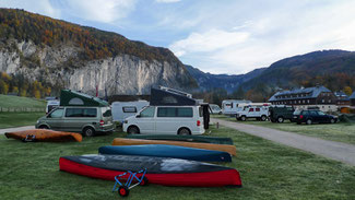 Camping Bischof Blick Richtung Toplitzsee