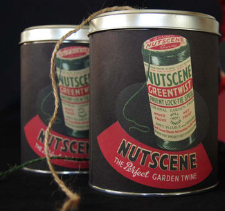 Retro Dose mit Gartengarn von der britischen Firma Nutscene