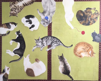 溝口まりあ　出世　絵画 溝口まりあ日本画展～猫祭り～│ちょっとひねくれた感情でさえ