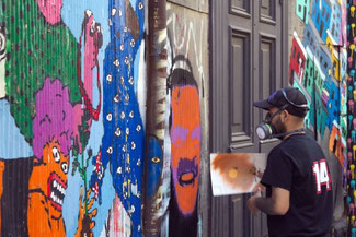 Streetart, Straßenkunst, Künstler, Valparaiso, Südamerika, Chile, Die Traumreiser