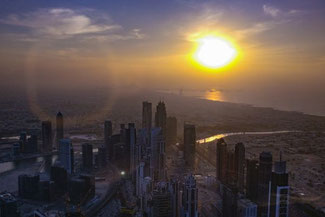Dubai, VAE, UAE, Vereinigte Arabischen Emirate, Die Traumreiser, Burj Khalifa, At the top, Aussichtsplattform