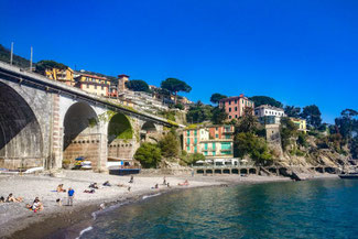 Italien, Italienische Riviera, Zoagli, Strand, Die Traumreiser