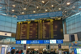 FLughanfen, Helsinki, Helsinki Airport, Anzeigetafel, Die Traumreiser