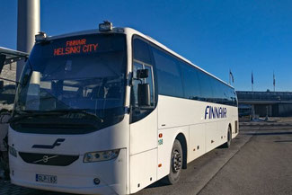 Finnair Bus, Helsinki Airport, Flughafen, Die Traumreiser
