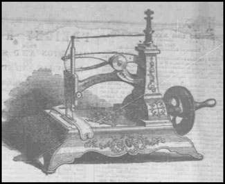 May 1858 Raymond's Empire Sewing Machine - Something Entirely New at $25