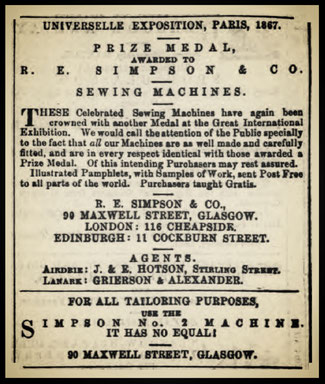 Paisley Herald and Renfrewshire Advertiser  16 Nov. 1867