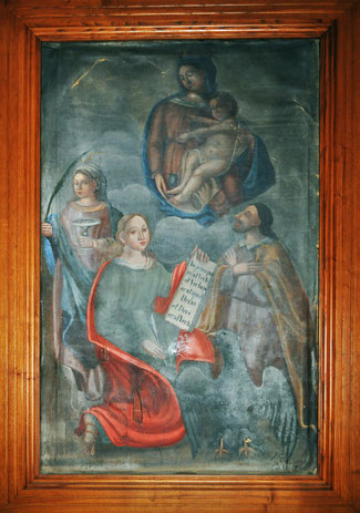 Calacuccia - Donation du scapulaire à Lucie, Jean et Jacques le Majeur