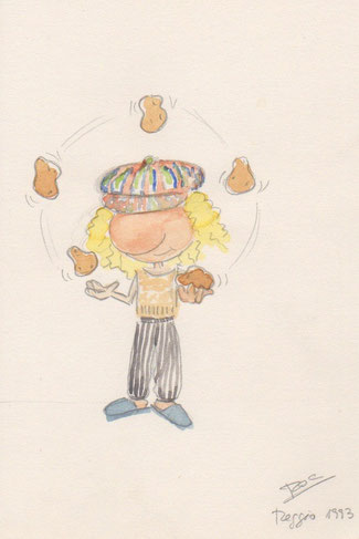 Dessiné par une stagiaire espagnole à l'issue d'un stage en Italie (Reggio Emilia, 1993)
