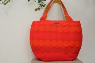 籠バッグ(お散歩バッグアレンジ) marimekko ラシィマット使用