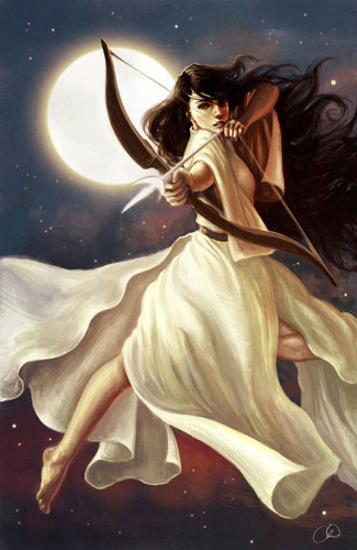 Fliegt auch im Sprung - Göttin Artemis (www.behemoth.fandom.com/de/)