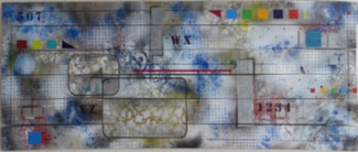 daluz composition géométrique abstraite aux formes colorées inspiration Kandinsky et Miró