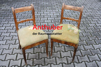 Bild: So sahen die Biedermeier Stühle vor der Restaurierung aus