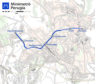 Streckenverlauf MiniMetro (Quelle: Wikipedia)