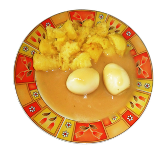 Verlorene Eier in Senfsoße