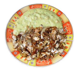 Zwiebelfleisch mit Mauke