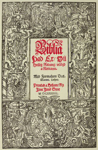 1584 Bible Guðbrandur Þorláksson Island