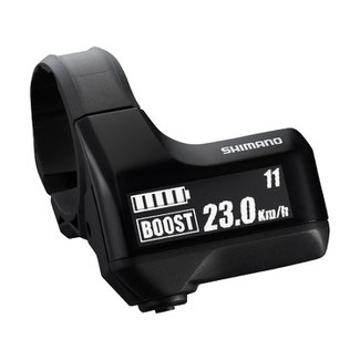 Das Shimano SC-E7000 e-Bike Display lässt das Cockpit besonders aufgeräumt wirken.
