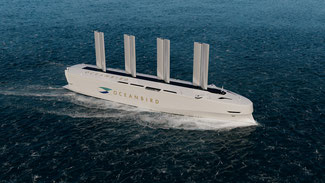 Einer der Entwürfe für den größten Auto-Segeltransporter der Welt. Foto: PR