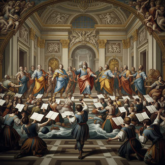 l'olimpo delle voci. Generato in AI da me medesimo.