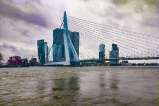 Skyline, Rotterdam, Niederlande, Die Traumreiser, Erasmusbrücke