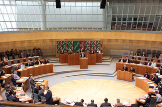 Plenarsaal des Landtags, Archivbild vor Corona