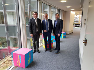 im Gespräch mit dem Verband Bildung & Erziehung, v.l. Matthias Richter, Dr. Werner Pfeil MdL und Matthias Kürten