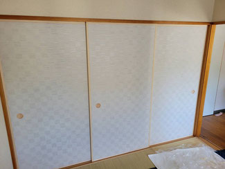 日野市 襖 ふすま 市松模様