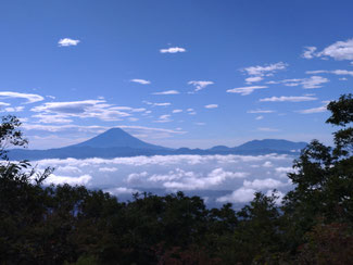 雲海に浮かぶ富士山。幻想的～