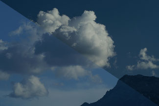 photographie : effet d'un filtre polarisant sur un ciel nuageux