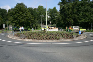 Neues Leben beim Kreisel am Heidenberg neue Bepflanzungsmaßnahmen