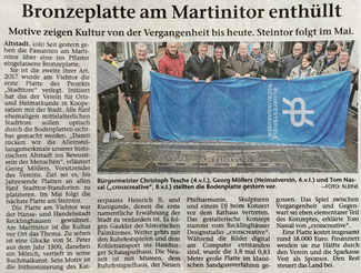 FDP: Bronzeplatten weisen auf die Stadttore hin. In: RZ, 3.4.2019