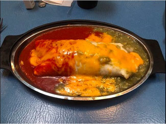 A Smothered Burrito Served "Christmas."