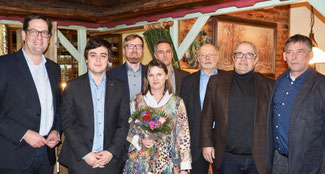 (v.l.n.r.) Markus Herbrand MdB, Frederik Schorn, Christian Grau, Petra Kanzler, Dr. Markus Milz, Hans Reiff, Hans-Joachim Schaefer, Mathias Schoenen