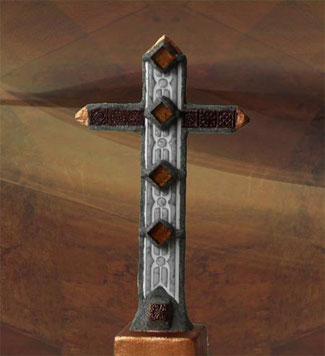 Standkreuz mit Steinen Stil Antik