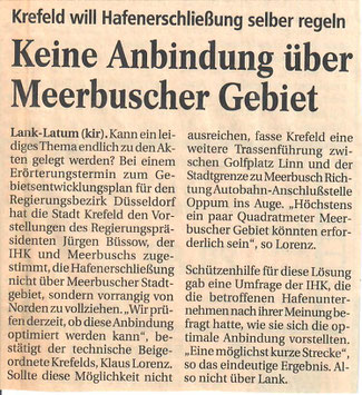 Quelle: Meerbuscher Nachrichten vom 07.01.1998