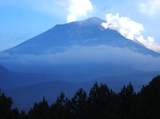Popocatepetl depuis le Paso de Cortes, Mexique (photo Ugo)