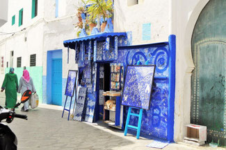 Basar Essaouira, farbenprächtiger orientalischer Basar, Marokko