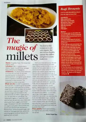 article sur le travail de Gren Path dans le magazine Femina