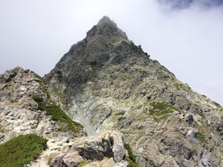 東鎌尾根・槍ヶ岳山頂直下