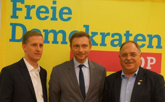 v.l.n.r. Carsten Renner, Christian Lindner, Günther Bomm