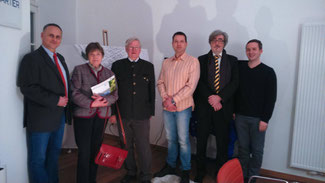 v.l.n.r.: Dr. Thorsten Neumann (Geschäftsführer, Rheinquartier GmbH), Ehepaar Gareis (FDP Vallendar), Sascha Weinbach (FDP Lahnstein), Sven Schillings und Florian Glock (beide FDP Koblenz)